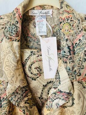 Luxurious Wide Leg 90s Gold Paisley Satin Pajama Set